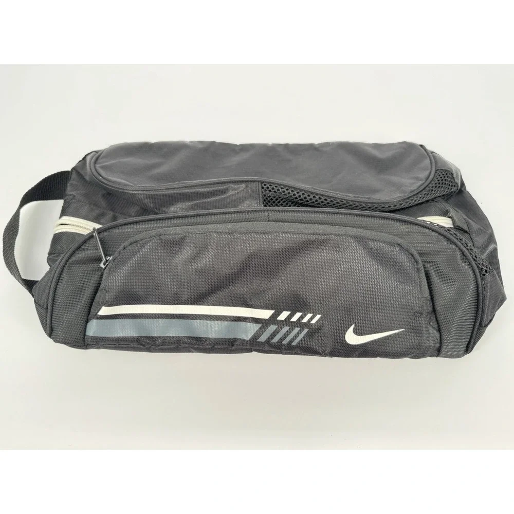Nike Shoe Bag Sneaker Storage Travel Case Black Zip Athletic Gym Cleat Bag